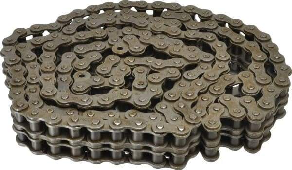 Browning - 3/4" Pitch, ANSI 60-2, Double Strand Roller Chain - Chain No. 60-2, 10 Ft. Long, 15/32" Roller Diam, 1/2" Roller Width - Makers Industrial Supply