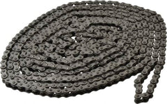 Browning - 1/4" Pitch, ANSI 25, Single Strand Roller Chain - Chain No. 25SS, 10 Ft. Long, 0.13" Roller Diam, 1/8" Roller Width - Makers Industrial Supply