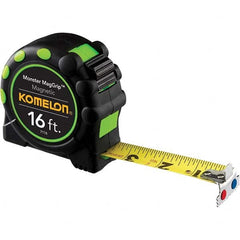 Komelon - 16' x 1" Yellow Blade Tape Measure - Makers Industrial Supply