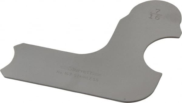 Starrett - 7/16 Inch Radius Gage - Satin Chrome Finish, Stainless Steel - Makers Industrial Supply