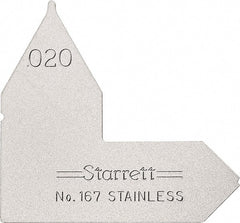 Starrett - Radius Gages Material: Stainless Steel Finish/Coating: Satin Chrome - Makers Industrial Supply