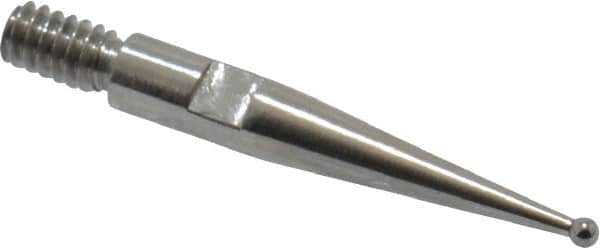 Starrett - 0.8mm Ball Diam, Carbide, Ball Test Indicator Contact Point - 5/8" Contact Point Length, Use with Starrett 811 & 811M Dial Test Indicators - Makers Industrial Supply