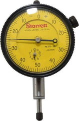 Starrett - 10mm Range, 0-50-0 Dial Reading, 0.01mm Graduation Dial Drop Indicator - 2-1/4" Dial, 1mm Range per Revolution - Makers Industrial Supply