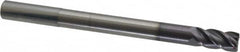 Accupro - 1/2", 1" LOC, 1/2" Shank Diam, 6" OAL, 4 Flute, Solid Carbide Square End Mill - Single End, AlTiN Finish, Spiral Flute, 40° Helix, Centercutting, Right Hand Cut, Right Hand Flute - Makers Industrial Supply