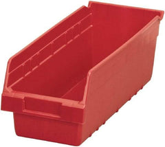 Akro-Mils - 17-7/8" Deep, Red Polymer Hopper Shelf Bin - 6" High x 6-5/8" Wide x 17-7/8" Long - Makers Industrial Supply