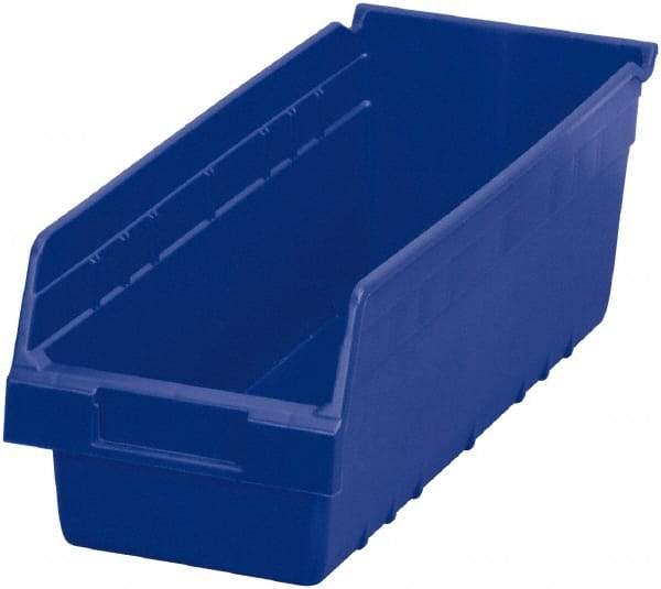 Akro-Mils - 17-7/8" Deep, Blue Polymer Hopper Shelf Bin - 6" High x 6-5/8" Wide x 17-7/8" Long - Makers Industrial Supply