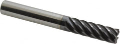 Accupro - 1/2", 7 Flute, Single End, Solid Carbide, 0.02" Corner Radius End Mill - 4" OAL, 37° Helix, Right Hand Flute, 1-5/8" LOC, Right Hand Cut - Makers Industrial Supply