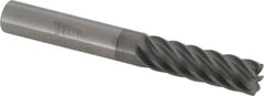 Accupro - 3/8", 7 Flute, Single End, Solid Carbide, 0.03" Corner Radius End Mill - 3" OAL, 37° Helix, Right Hand Flute, 1-1/4" LOC, Right Hand Cut - Makers Industrial Supply