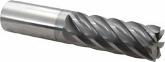 Accupro - 1", 7 Flute, Single End, Solid Carbide, 0.03" Corner Radius End Mill - 5" OAL, 37° Helix, Right Hand Flute, 2-5/8" LOC, Right Hand Cut - Makers Industrial Supply