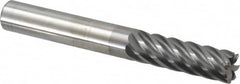 Accupro - 1/2", 7 Flute, Single End, Solid Carbide, 0.03" Corner Radius End Mill - 4" OAL, 37° Helix, Right Hand Flute, 1-5/8" LOC, Right Hand Cut - Makers Industrial Supply