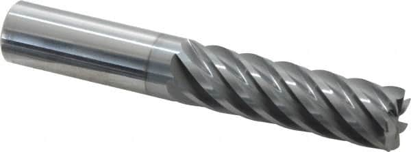 Accupro - 5/8", 7 Flute, Single End, Solid Carbide, 0.03" Corner Radius End Mill - 4" OAL, 37° Helix, Right Hand Flute, 2-1/8" LOC, Right Hand Cut - Makers Industrial Supply