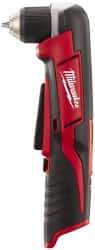 Milwaukee Tool - 12 Volt 3/8" Chuck Right Angle Handle Cordless Drill - 0-800 RPM, Keyless Chuck, Reversible, Lithium-Ion Batteries Not Included - Makers Industrial Supply