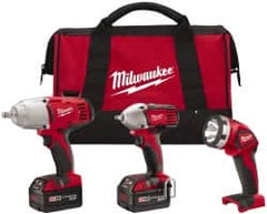 Milwaukee Tool - 18 Volt Cordless Tool Combination Kit - Makers Industrial Supply