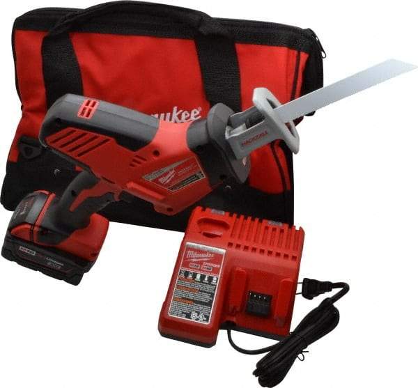 Milwaukee Tool - 18V, 0 to 3,000 SPM, Cordless Reciprocating Saw - 3/4" Stroke Length, 13" Saw Length, 1 Lithium-Ion Battery Included - Makers Industrial Supply