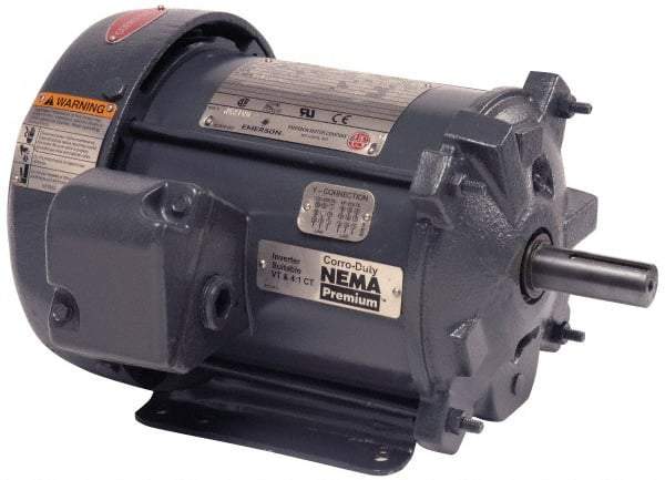 US Motors - 200 hp, TEFC Enclosure, No Thermal Protection, 1,785 RPM, 575 Volt, 60 Hz, Three Phase Premium Efficient Motor - Size 447 Frame, Rigid Mount, 1 Speed, Ball Bearings, 180 Full Load Amps, F Class Insulation, Reversible - Makers Industrial Supply