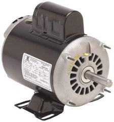 US Motors - 5 hp, ODP Enclosure, No Thermal Protection, 1,740 RPM, 230 Volt, 60 Hz, Single Phase Permanent Split Capacitor (PSC) Motor - Size 215 Frame, Rigid Mount, 1 Speed, Ball Bearings, 22 Full Load Amps, F Class Insulation - Makers Industrial Supply