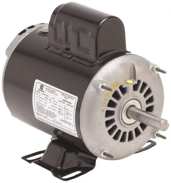 US Motors - 2 hp, ODP Enclosure, Auto Thermal Protection, 1,740 RPM, 115/230 Volt, 60 Hz, Single Phase Capacitor Start-Cap Run Motor - Size 56H Frame, Rigid Mount, 1 Speed, Ball Bearings, 19.4/9.7 Full Load Amps, B Class Insulation, Reversible - Makers Industrial Supply