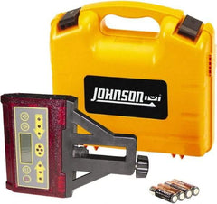 Johnson Level & Tool - Laser Level 4 AA Batteries, Laser Detector - Use With Red Beam Rotary Laser - Makers Industrial Supply