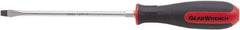 GearWrench - 1/4" Blade Width, 4.1" OAL Slotted Screwdriver - 1-1/2" Blade Length, Round Shank, Acetate with Rubber Grip Handle - Makers Industrial Supply