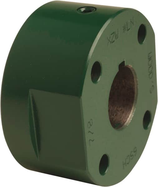 TB Wood's - 2-1/8" Bore, 1/2" x 1/4" Keyway Width x Depth, 5-1/4" Hub, 11 Flexible Coupling Hub - 5-1/4" OD, 2-23/32" OAL, Cast Iron, Order 2 Hubs, 2 Flanges & 1 Sleeve for Complete Coupling - Makers Industrial Supply