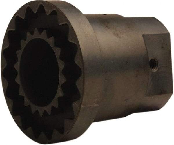 TB Wood's - 1" Bore, 1/4" x 1/8" Keyway Width x Depth, 2.46" Hub, 4 Flexible Coupling Hub & Flange - 2.46" OD, 2-1/2" OAL, Sintered Steel, Order 2 Hubs, 2 Flanges & 1 Sleeve for Complete Coupling - Makers Industrial Supply