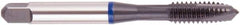 Regal Cutting Tools - M20x2.50 Metric, 3 Flute, Oxide Finish, Vanadium High Speed Steel Spiral Point Tap - Plug Chamfer, Right Hand Thread, 4-15/32" OAL, 0.652" Shank Diam, 6H Class of Fit, Series Triple Crown - Exact Industrial Supply