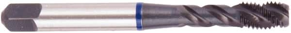 Regal Cutting Tools - M16x1.50 Metric Fine 3 Flute Bottoming Spiral Flute Tap - Vanadium High Speed Steel, Oxide Finish, Right Hand Flute, Right Hand Thread, D6, Series Triple Crown - Exact Industrial Supply