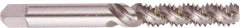 Regal Cutting Tools - 1-8 UNC 4 Flute Bottoming Spiral Flute Tap - High Speed Steel, Bright Finish, 5-1/8" OAL, Right Hand Flute, Right Hand Thread, H3 - Makers Industrial Supply