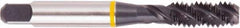 Regal Cutting Tools - M24x3.00 Metric Coarse 4 Flute 6H Bottoming Spiral Flute Tap - High Speed Steel, Oxide Finish, Right Hand Flute, Right Hand Thread, D8, Series Triple Crown - Makers Industrial Supply