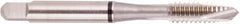 Regal Cutting Tools - 3/4-16 UNF, 3 Flute, Bright Finish, High Speed Steel Spiral Point Tap - Plug Chamfer, Right Hand Thread, 4-1/4" OAL, 1.201" Thread Length, 0.59" Shank Diam, 2B Class of Fit, Series Triple Crown - Exact Industrial Supply