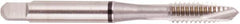 Regal Cutting Tools - M18x1.50 Metric, 3 Flute, Bright Finish, High Speed Steel Spiral Point Tap - Plug Chamfer, Right Hand Thread, 4-1/32" OAL, 1.083" Thread Length, 0.542" Shank Diam, Series Triple Crown - Exact Industrial Supply