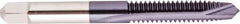 Regal Cutting Tools - 3/4-16 UNF, 3 Flute, AlTiN Finish, High Speed Steel Spiral Point Tap - Plug Chamfer, Right Hand Thread, 4-1/4" OAL, 2" Thread Length, 0.59" Shank Diam, 3B Class of Fit - Exact Industrial Supply