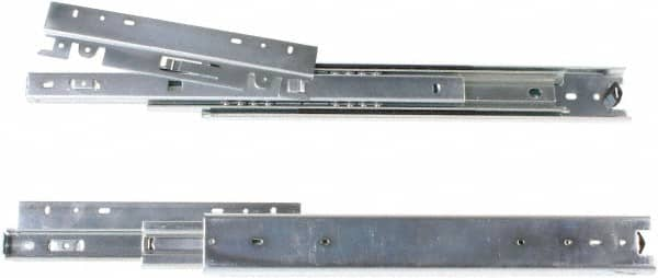 Knape & Vogt - 20" Slide Length, 20" Travel Length, Steel Drawer Slide - 9-1/2" Wide, 3-1/2" High, 200 Lb Capacity at Full Extension, Zinc Finish - Makers Industrial Supply