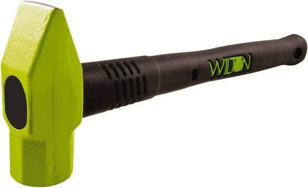 Wilton - 3 Lb Head Drop Forged Steel Ball Pein Hammer - Steel Handle with Grip, 16" OAL, Steel Rods Throughout for Added Strength - Makers Industrial Supply