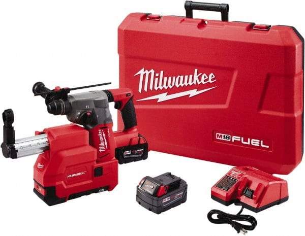 Milwaukee Tool - 18 Volt 1" SDS Plus Chuck Cordless Rotary Hammer - 0 to 4,900 BPM, 0 to 1,400 RPM, Reversible - Makers Industrial Supply