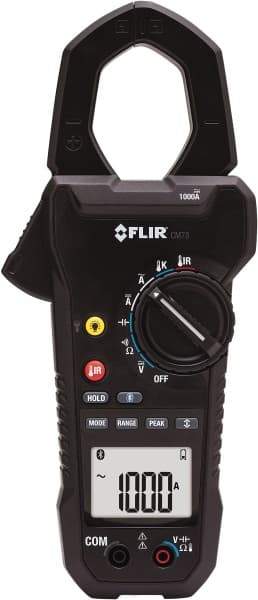 FLIR - CM78, CAT IV, Digital True RMS Clamp Meter with 1.7" Clamp On Jaws - 1000 VAC/VDC, 1000 AC/DC Amps, Measures Voltage, Capacitance, Current, Frequency, Resistance, Temperature - Makers Industrial Supply