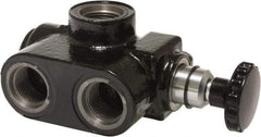 Parker - 30 GPM 3/4 Inlet Cast Iron Hydraulic Control Valve - 1-1/16 - 12 Thread, 3,000 psi, 4" Wide x 6.62" Long - Makers Industrial Supply