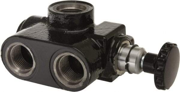 Parker - 30 GPM 3/4 Inlet Cast Iron Hydraulic Control Valve - 1-1/16 - 12 Thread, 3,000 psi, 4" Wide x 6.62" Long - Makers Industrial Supply