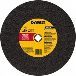 DeWALT - 20" 24 Grit Aluminum Oxide Cutoff Wheel - 0.188" Thick, 1" Arbor, 3,000 Max RPM, Use with Stationary Tools - Makers Industrial Supply