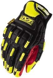 Mechanix Wear - Size XL (11) Synthetic Leather/Spandex/Lycra/TPR General Protection Work Gloves - For Mechanic's & Lifting, Uncoated, Hook & Loop Cuff, Full Fingered, Yellow, Paired - Makers Industrial Supply