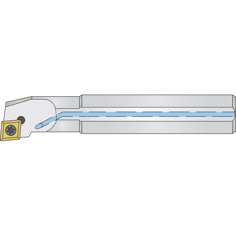 Micro 100 - 0.925" Min Bore, Right Hand A12Q SCLCR 3 Indexable Boring Bar - Exact Industrial Supply