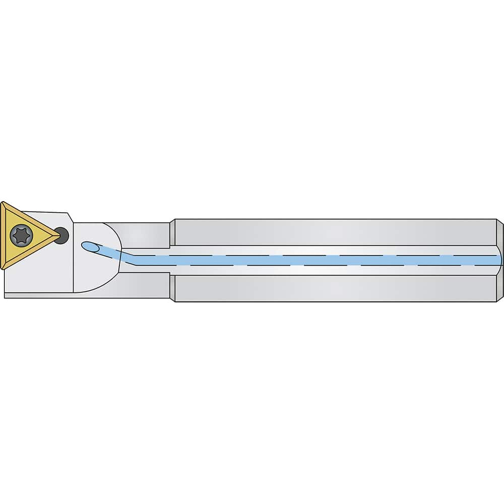 Micro 100 - 0.49" Min Bore, Left Hand A06J STFCL 2 Indexable Boring Bar - Exact Industrial Supply