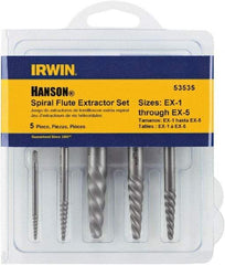 Irwin - Bolt Extractor Sets - MP #1,2,3,4,5 5PC SCREW EXTRACTOR SET - Makers Industrial Supply