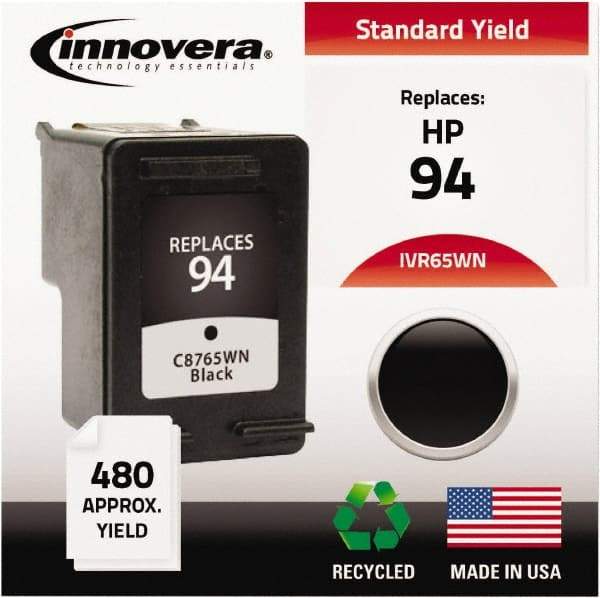 innovera - Black Inkjet Printer Cartridge - Use with HP Deskjet 460c, 5740, 6520, 6540, 6620, 6830, 6840 9800, Officejet H470, 6210, 7210, 7310, 7410, HP Photosmart 2610, 2710, 7850, 8150, B8350, 8450, PSC 1600, 1610, 2350, 2355 - Makers Industrial Supply