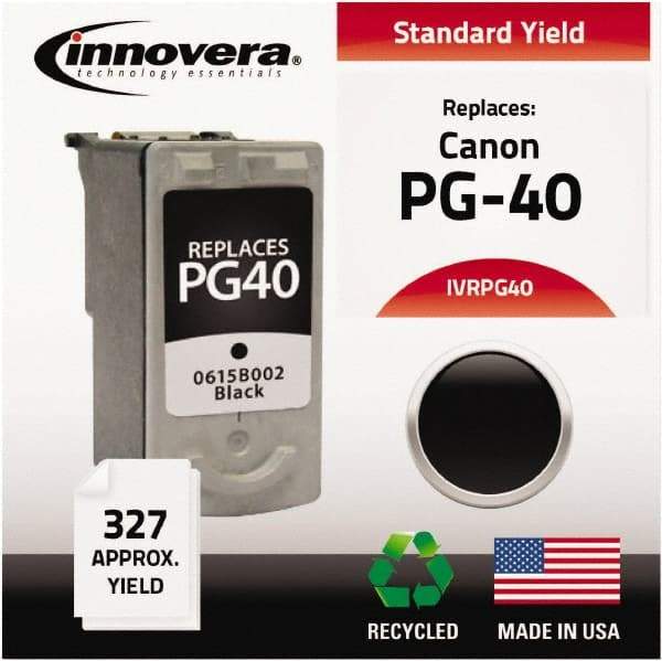 innovera - Black Inkjet Printer Cartridge - Use with Canon FAX-JX200, PIXMA iP1600, iP1700, iP1800, iP2600, MP140, MP150, MP160, MP170, MP180, MP190, MP210, MP450, MP460, MP470, MX300, MX310 - Makers Industrial Supply