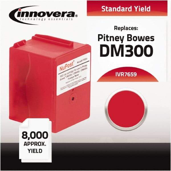 innovera - Red Ink Cartridge - Use with Pitney Bowes DM300C, DM400C, DM450C, DM475C - Makers Industrial Supply