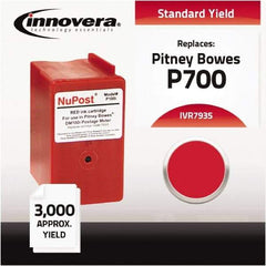 innovera - Red Ink Cartridge - Use with Pitney Bowes DM100i, DM200L, P700 Postage Meter - Makers Industrial Supply