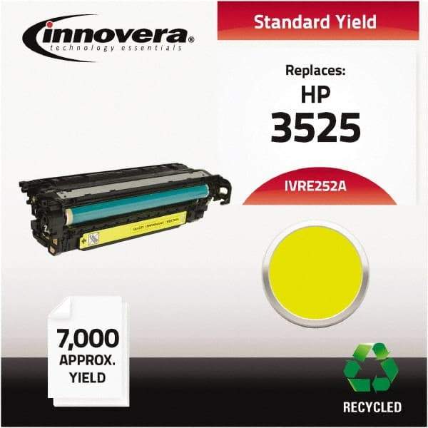 innovera - Yellow Toner Cartridge - Use with HP Color LaserJet CM3530 MFP, CM3530FS MFP, CP3525DN, CP3525N, CP3525X - Makers Industrial Supply