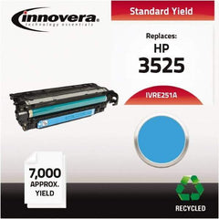 innovera - Cyan Toner Cartridge - Use with HP Color LaserJet CM3530 MFP, CM3530FS MFP, CP3525DN, CP3525N, CP3525X - Makers Industrial Supply