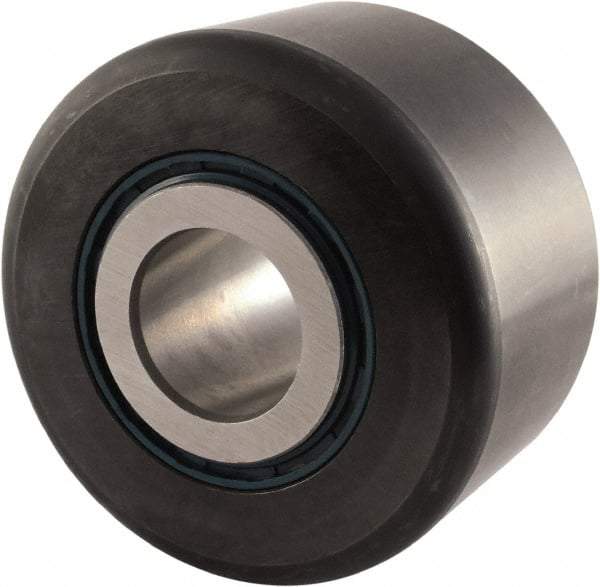 RBC Bearings - 1-1/8" Bore, 3-1/2" Roller Diam x 2" Roller Width, Carbon Steel Sealed Yoke Cam Follower - 36,100 Lb Dynamic Load Capacity, 2-1/16" Overall Width - Makers Industrial Supply